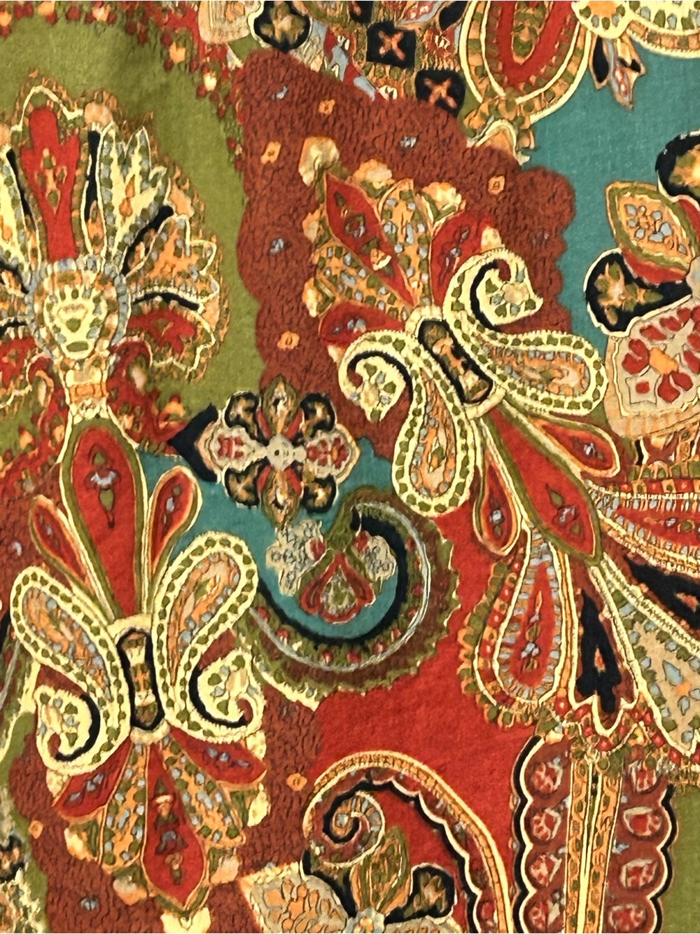 Lauren Ralph Lauren Boho Dark Academia Paisley 70’s Retro Maximalist Shirt M - Picture 3 of 14